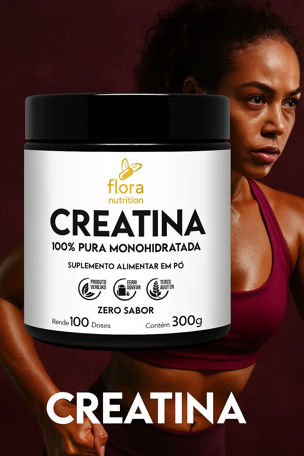 Creatina monohidratada 100% pura - 300g-004